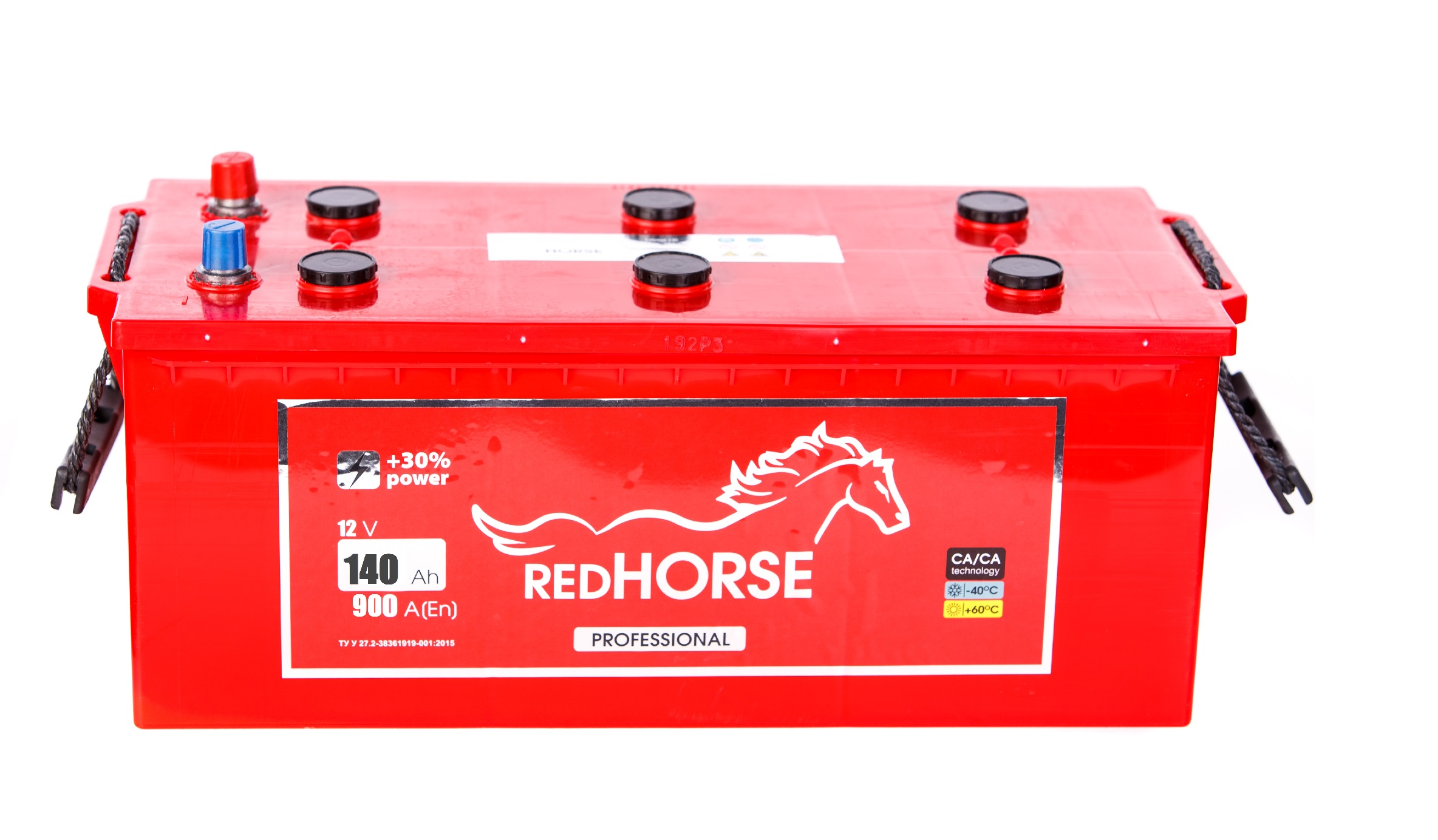 Акумулятор вантажний Red Horse professional 6СТ-140(3), 12B, 140Ah, 900A, плюс ліворуч (L+) кальцієвий (Ca/Ca), 513X189X217 мм (RHPROF140T3)